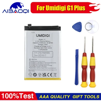 XUNQIYI 100% оригинален Umidigi G1 Plus батерия с висок капацитет 5150mAh батерия резервна подмяна на смарт телефон безплатни инструменти